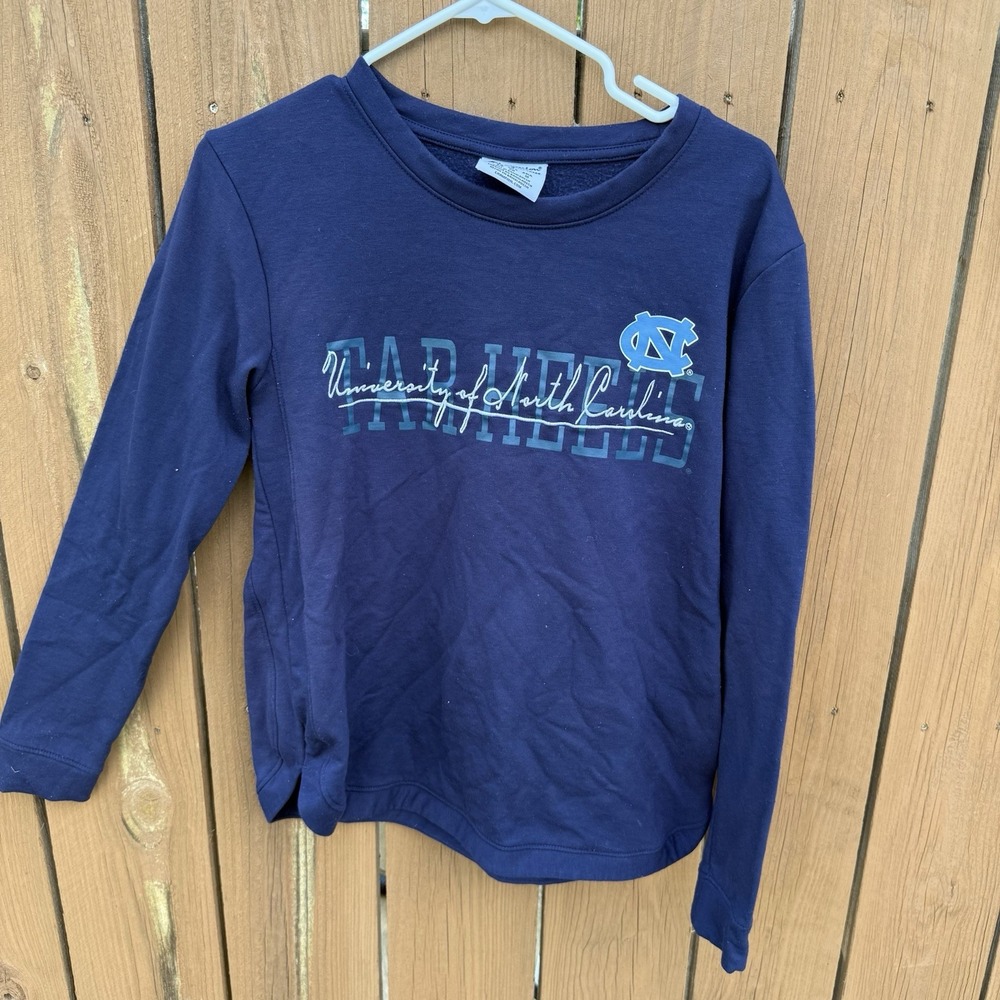 Champion Authentic Athletic wear Long Sleeve Blue Shirt Tarheels Small